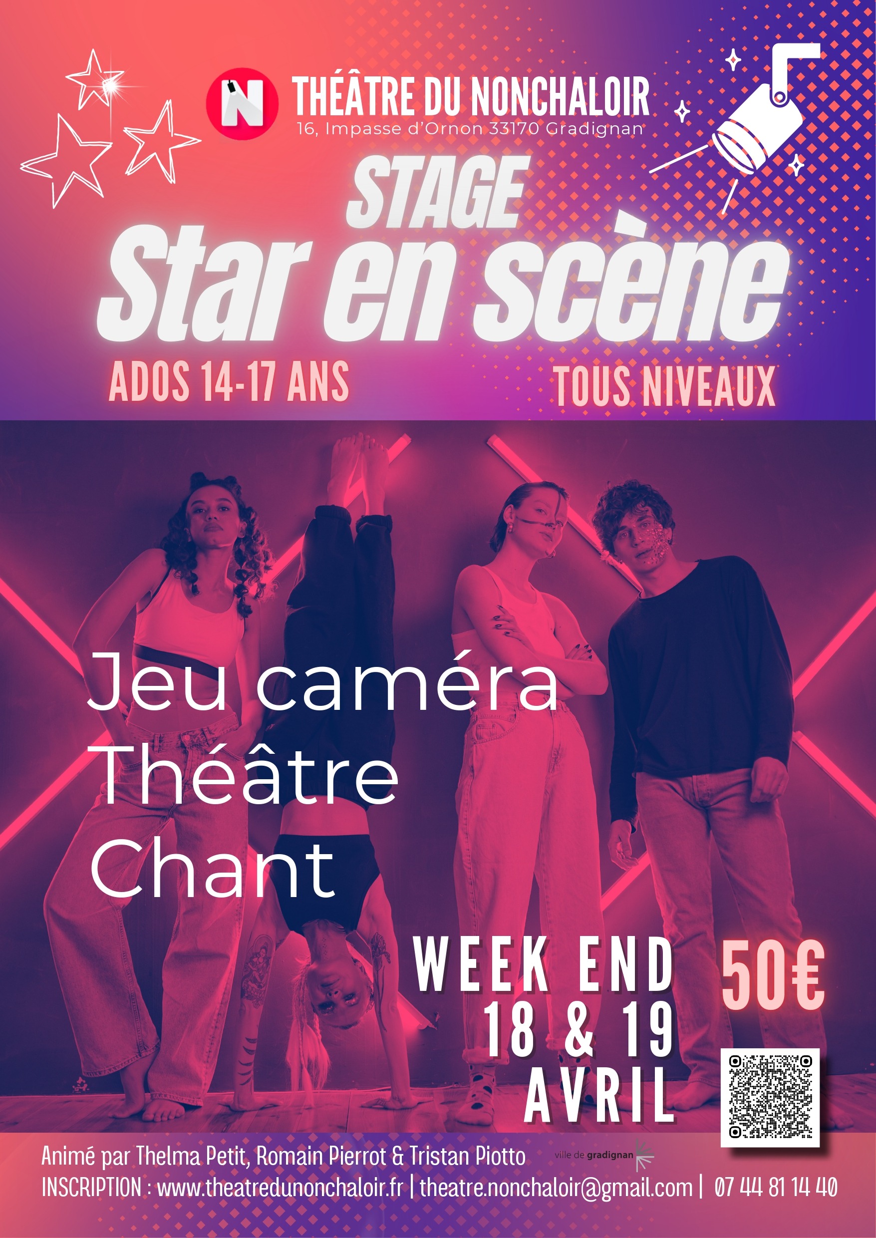 Stage de théâtre pour ados