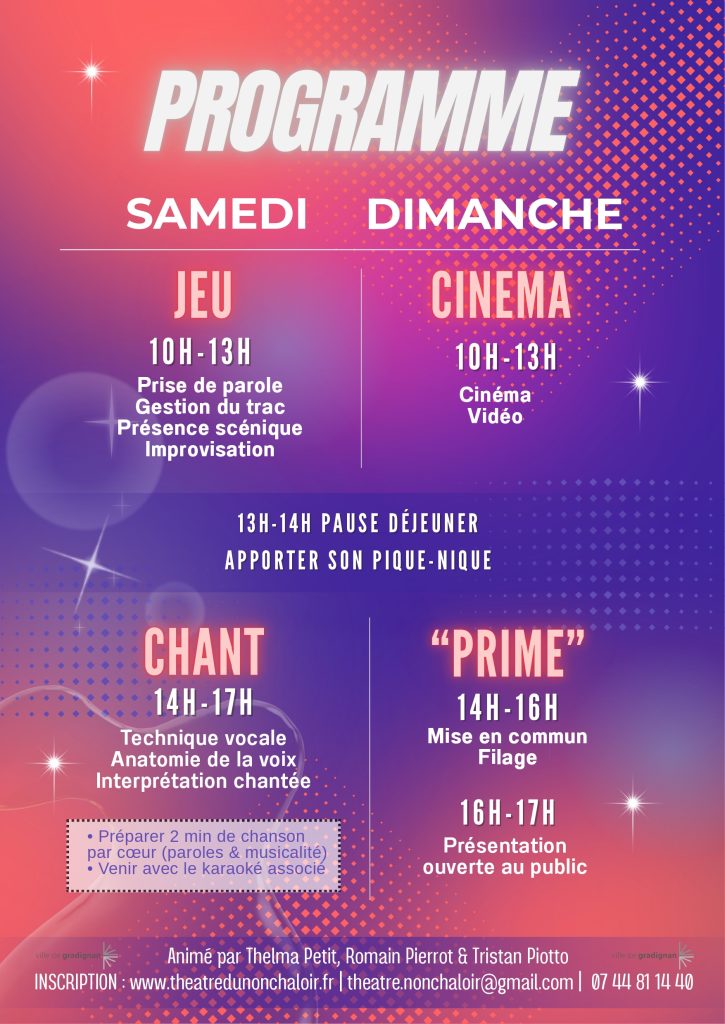 Stage de théâtre pour adolescents